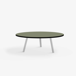 Domusnord LV Round Lounge Table  rundt sofabord med linoleum og sort kant - 90