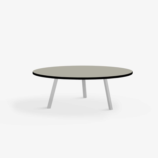 Domusnord LV Round Lounge Table  rundt sofabord med linoleum og sort kant - 90