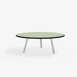 Domusnord LV Round Lounge Table  rundt sofabord med linoleum og sort kant - 90
