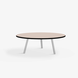 Domusnord LV Round Lounge Table  rundt sofabord med linoleum og sort kant - 90