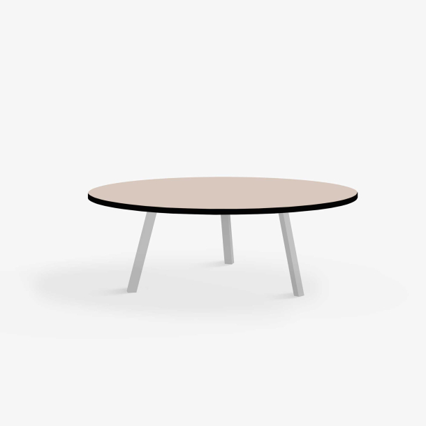 Domusnord LV Round Lounge Table  rundt sofabord med linoleum og sort kant - 90