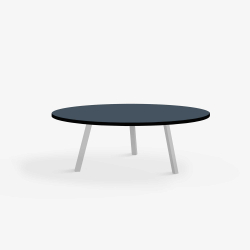Domusnord LV Round Lounge Table  rundt sofabord med linoleum og sort kant - 90