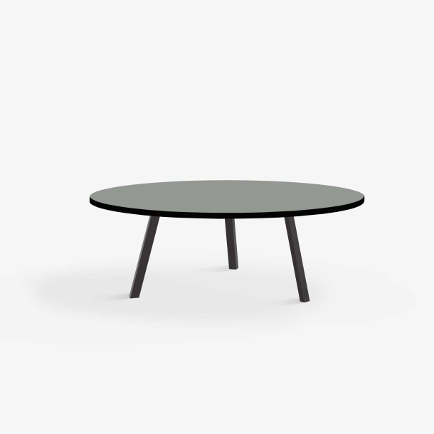 Domusnord LV Round Lounge Table  rundt sofabord med linoleum og sort kant - 90