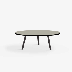 Domusnord LV Round Lounge Table  rundt sofabord med linoleum og sort kant - 90