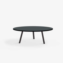 Domusnord LV Round Lounge Table  rundt sofabord med linoleum og sort kant - 90