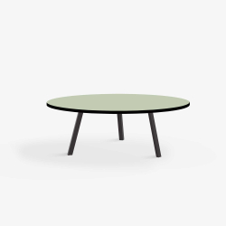 Domusnord LV Round Lounge Table  rundt sofabord med linoleum og sort kant - 90