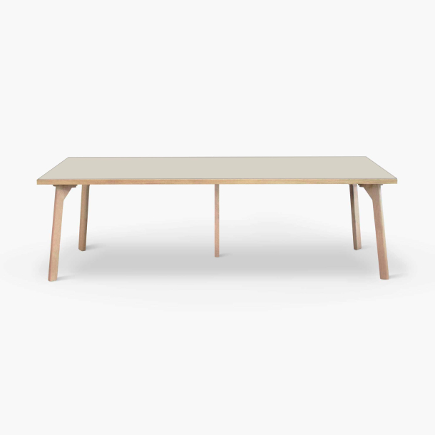 Domusnord Room Linoleums Stort Spisebord i Eg 300 x 100 cm i 21 farver Beige (Mushroom)