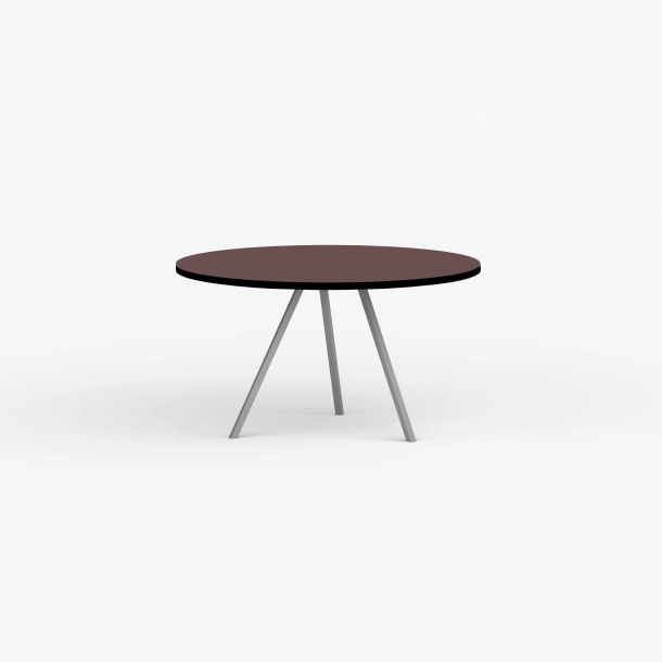 Domusnord Line View Linoleums rundt Spisebord sort kant 110 cm i 19 farver