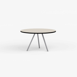 Domusnord Line View Linoleums rundt Spisebord sort kant 110 cm i 19 farver