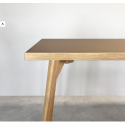 Domusnord Room Linoleum Dining Table in Oak 200 x 90 cm in 19 colors