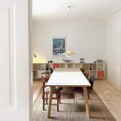 Domusnord Room Linoleum's Large Dining Table in Oak 230 x 90 cm in 19 colors