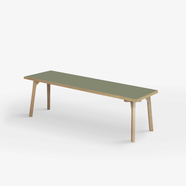 Domusnord Room Bnk Eg Tr med Linoleum - 150 cm - 14 farver Gr&oslash;n (Olive)