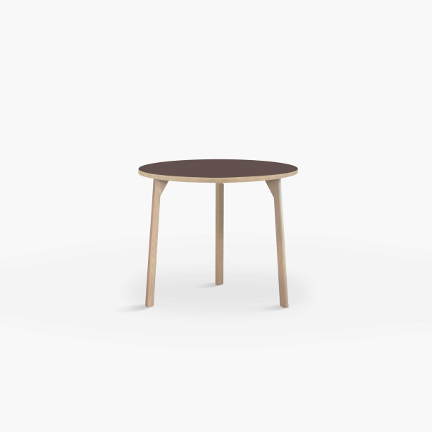 Domusnord Room round Linoleum's Dining Table in oak 70 cm in 19 colors