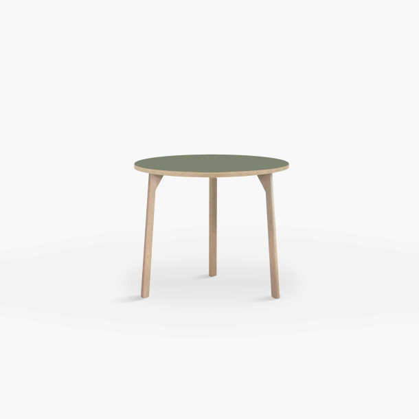 Domusnord Room round Linoleum's Dining Table in oak 70 cm in 19 colors