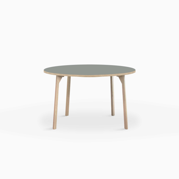 Domusnord Room rundt Linoleums konferencebord og mdebord i eg 90 i 19 farver