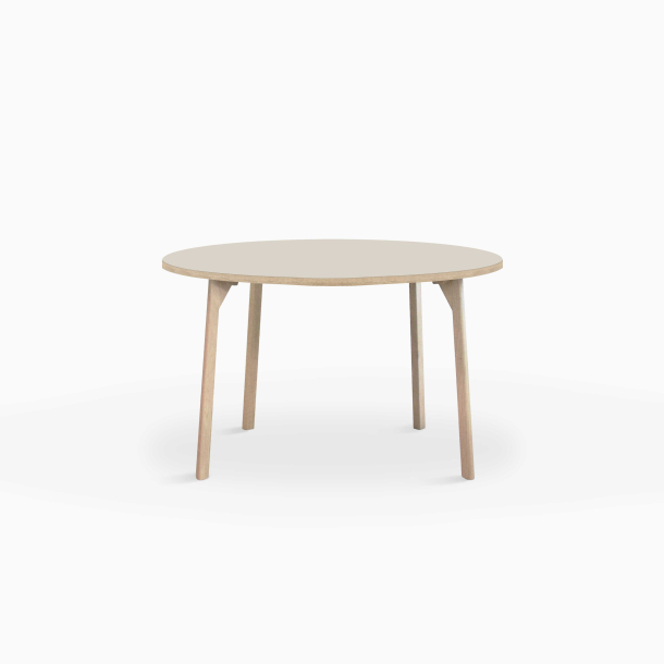 Domusnord Room rundt Linoleums konferencebord og mdebord i eg 90 i 19 farver