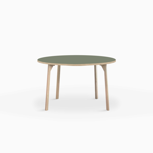 Domusnord Room rundt Linoleums konferencebord og mdebord i eg 90 i 19 farver