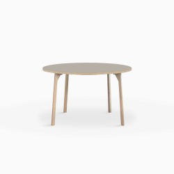 Domusnord Room rundt Linoleums konferencebord og mdebord i eg 90 i 19 farver