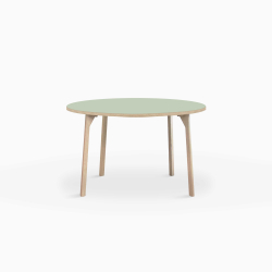 Domusnord Room rundt Linoleums konferencebord og mdebord i eg 90 i 19 farver