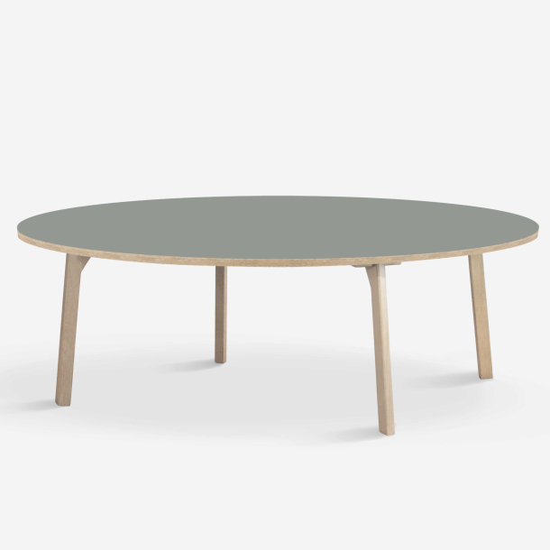 Domusnord Room rundt stort Linoleum konferencebord og mdebord i eg 159 i 21 farver