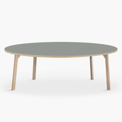 Domusnord Room rundt stort Linoleums Spisebord i eg 159 cm i 19 farver