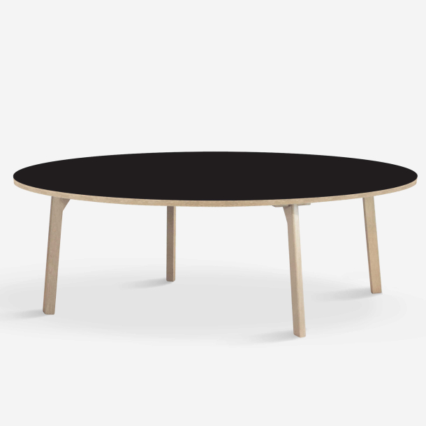 Domusnord Room rundt stort Linoleums Spisebord i eg 159 cm i 19 farver