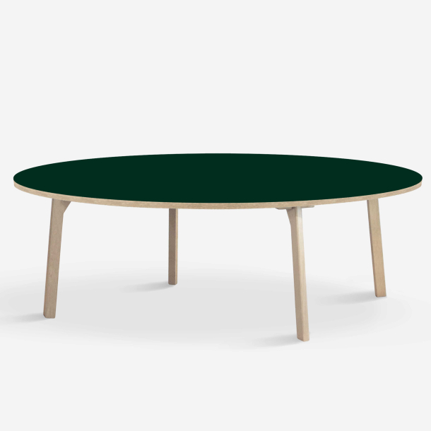 Domusnord Room rundt stort Linoleums Spisebord i eg 159 cm i 19 farver