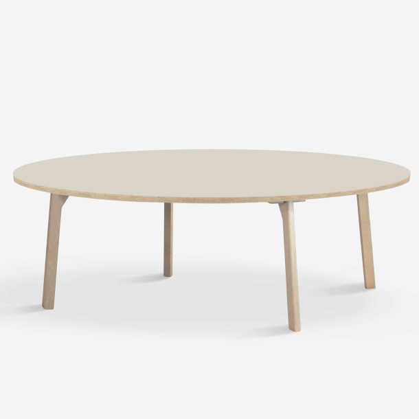 Domusnord Room rundt stort Linoleums Spisebord i eg 159 cm i 19 farver