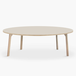 Domusnord Room rundt stort Linoleums Spisebord i eg 159 cm i 19 farver