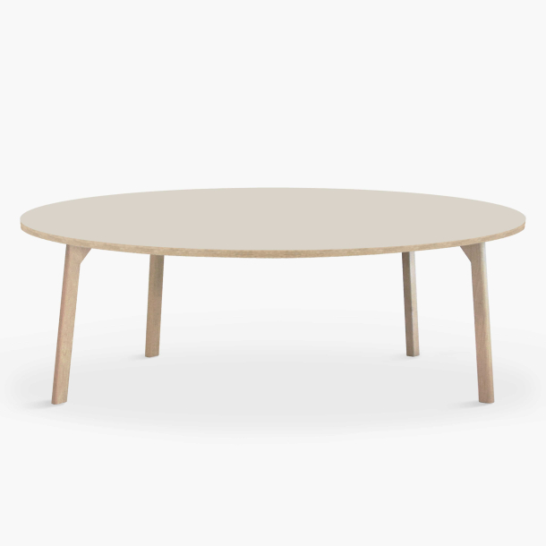 Domusnord Room rundt stort Linoleums Spisebord i eg 159 cm i 19 farver