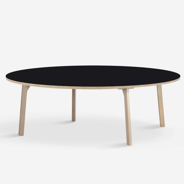 Domusnord Room rundt stort Linoleums Spisebord i eg 159 cm i 19 farver