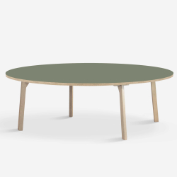 Domusnord Room rundt stort Linoleums Spisebord i eg 159 cm i 19 farver