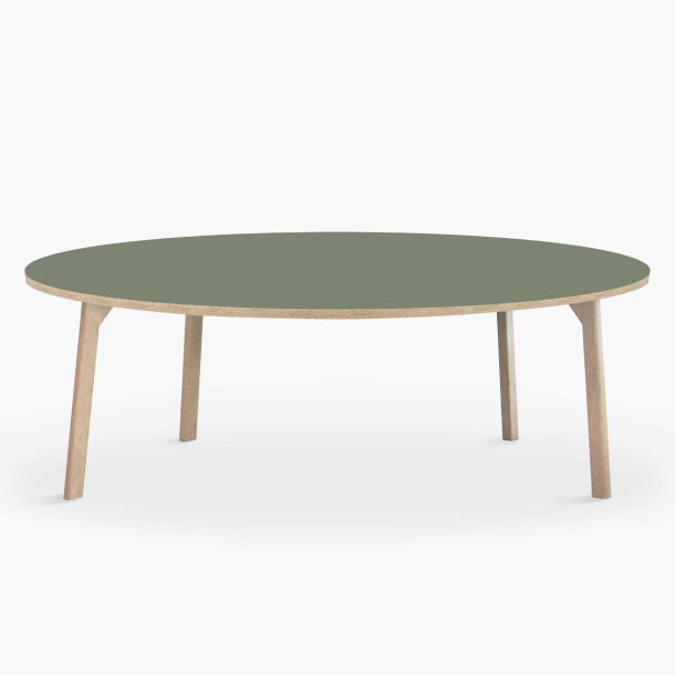 Domusnord Room rundt stort Linoleums Spisebord i eg 159 cm i 19 farver