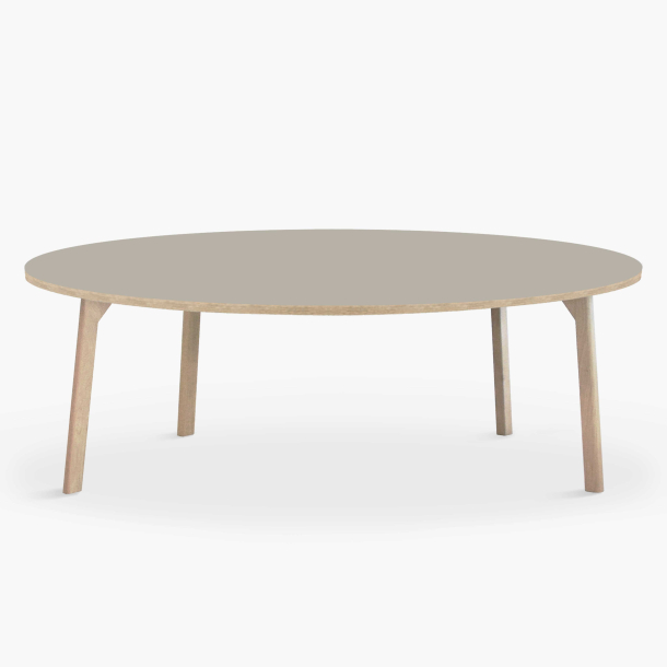 Domusnord Room rundt stort Linoleums Spisebord i eg 159 cm i 19 farver