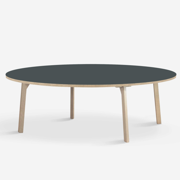 Domusnord Room rundt stort Linoleums Spisebord i eg 159 cm i 21 farver