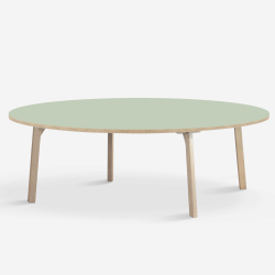 Domusnord Room rundt stort Linoleums Spisebord i eg 159 cm i 19 farver