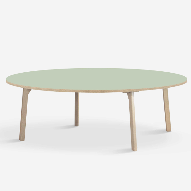 Domusnord Room rundt stort Linoleums Spisebord i eg 159 cm i 19 farver