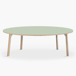 Domusnord Room rundt stort Linoleums Spisebord i eg 159 cm i 19 farver