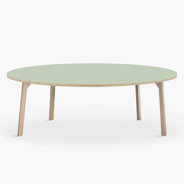 Domusnord Room rundt stort Linoleums Spisebord i eg 159 cm i 19 farver