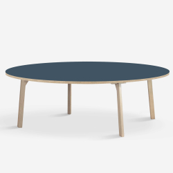 Domusnord Room rundt stort Linoleums Spisebord i eg 159 cm i 19 farver