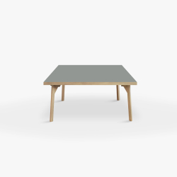 Domusnord Sofabord Room Kvadratisk Lounge Table  med linoleum og eg kant 75x75cm