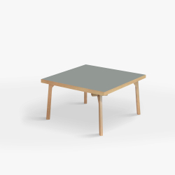 Domusnord Sofabord Room Kvadratisk Lounge Table  med linoleum og eg kant 75x75cm