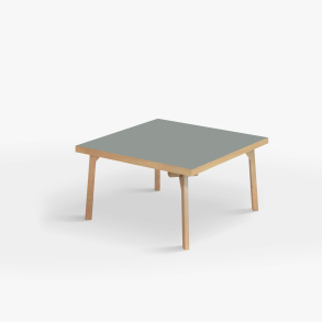 Domusnord Sofabord Room Kvadratisk Lounge Table  med linoleum og eg kant 75x75cm