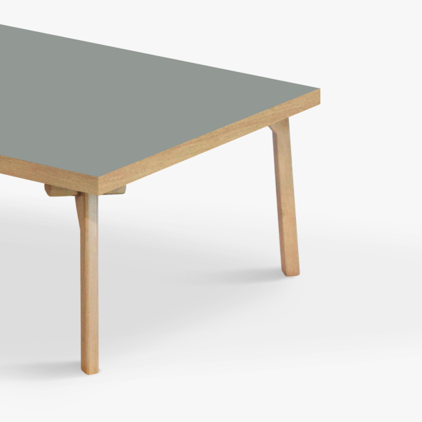 Domusnord Sofabord Room Kvadratisk Lounge Table  med linoleum og eg kant 75x75cm