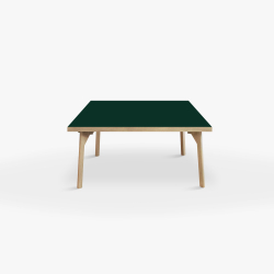 Domusnord Sofabord Room Kvadratisk Lounge Table  med linoleum og eg kant 75x75cm