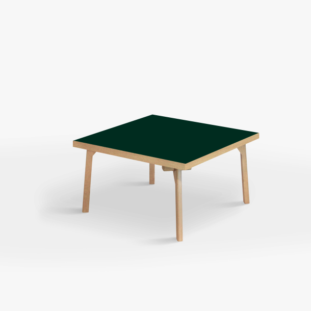 Domusnord Sofabord Room Kvadratisk Lounge Table  med linoleum og eg kant 75x75cm