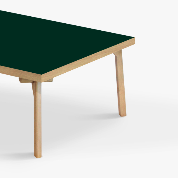 Domusnord Sofabord Room Kvadratisk Lounge Table  med linoleum og eg kant 75x75cm