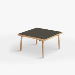 Domusnord Sofabord Room Kvadratisk Lounge Table  med linoleum og eg kant 75x75cm