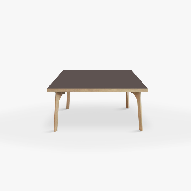 Domusnord Sofabord Room Kvadratisk Lounge Table  med linoleum og eg kant 75x75cm