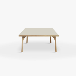 Domusnord Sofabord Room Kvadratisk Lounge Table  med linoleum og eg kant 75x75cm